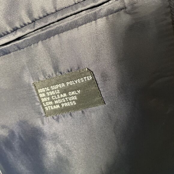 Pacelli Men's Pinstripe Blazer Dark Navy Tailored Multi Button Sport Coat 46R - Picture 7 of 9